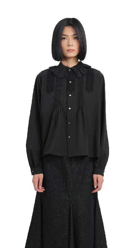 Embroidered Lace Trims Shirt