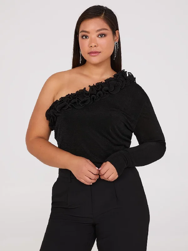 Ruffle One-Shoulder Top