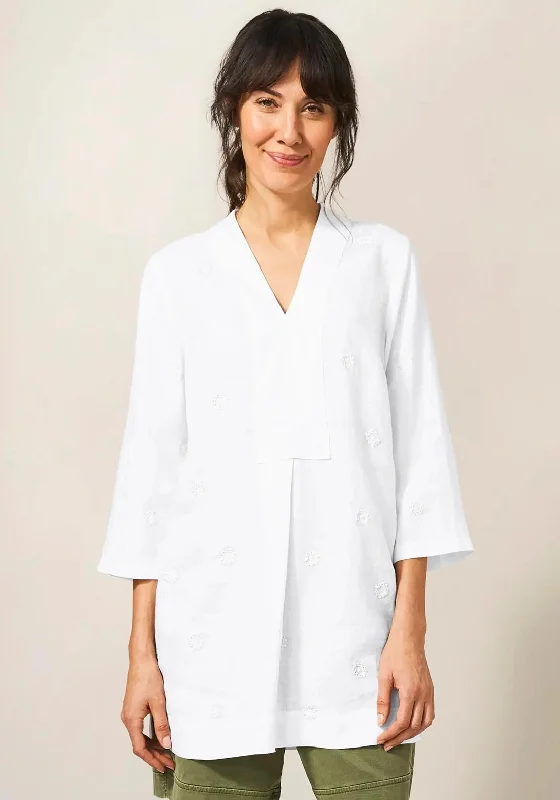 White Stuff Marianne Linen Tunic Top, White