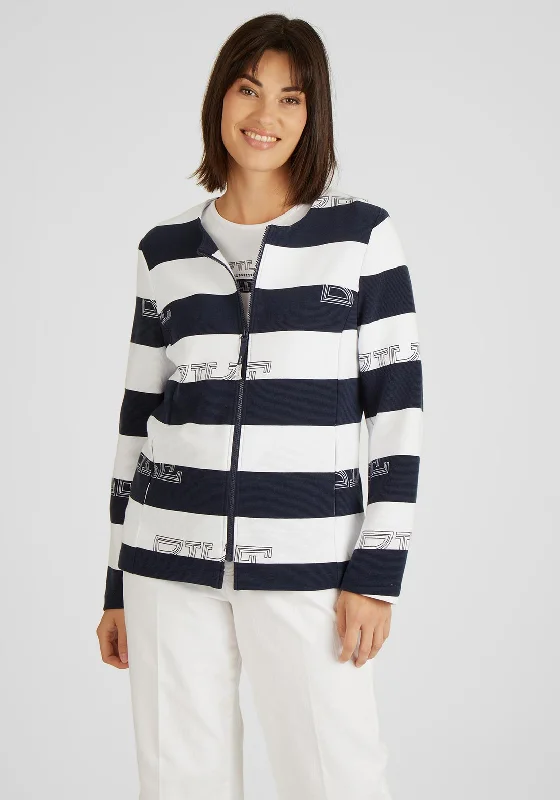 Rabe Jacket & T-Shirt Twinset, White & Navy