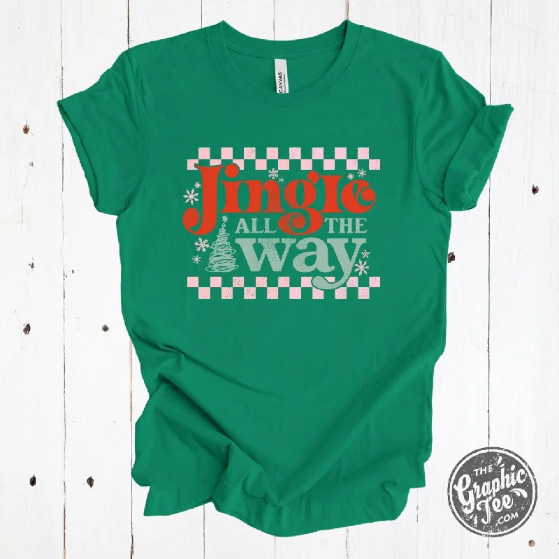 Jingle All The Way Kelly Green Crew Neck Short Sleeve Tee