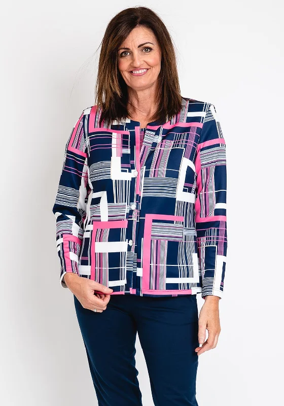 Via Veneto Jacket & Top Twinset, Navy & Pink