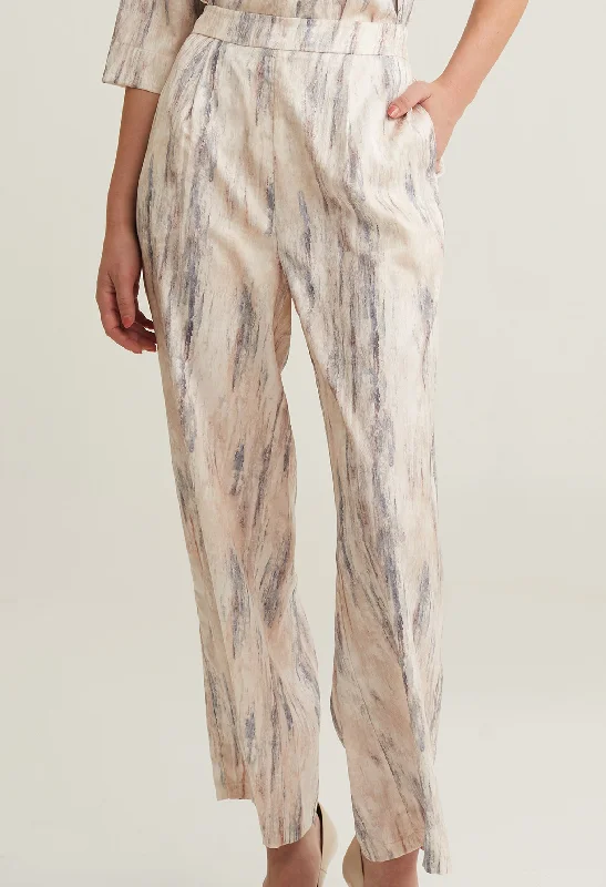 nichii X NURITA HARITH Silk Patterned Straight Pants