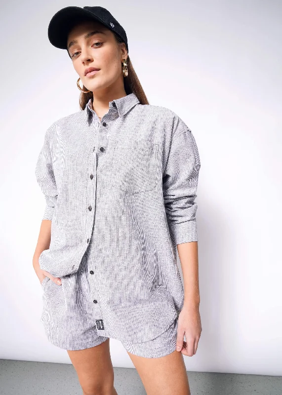 The Essential Long Sleeve Oversized Wrap Button Up