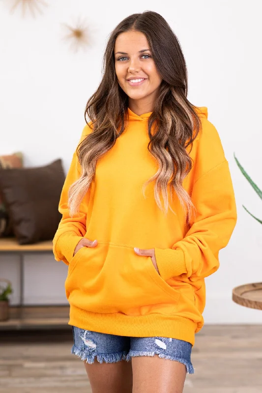 Orange Hooded Sweatshirt