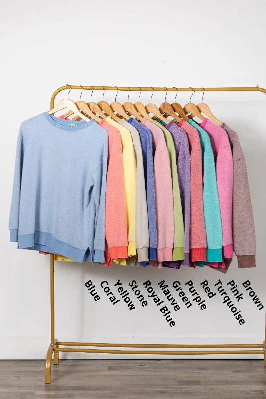 Pigment Dyed Cozy Reverse Fleece Sweatshirt