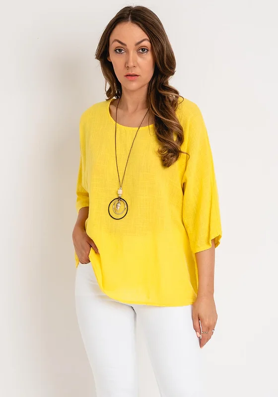 The Serafina Collection One Size Lightweight Top, Yellow