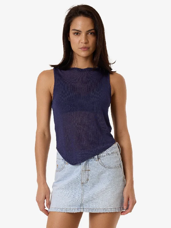 Anais Knit Tank - Estate Blue