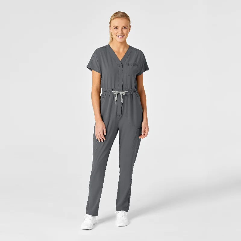 RENEW Women's Zip Front Jumpsuit - Pewter