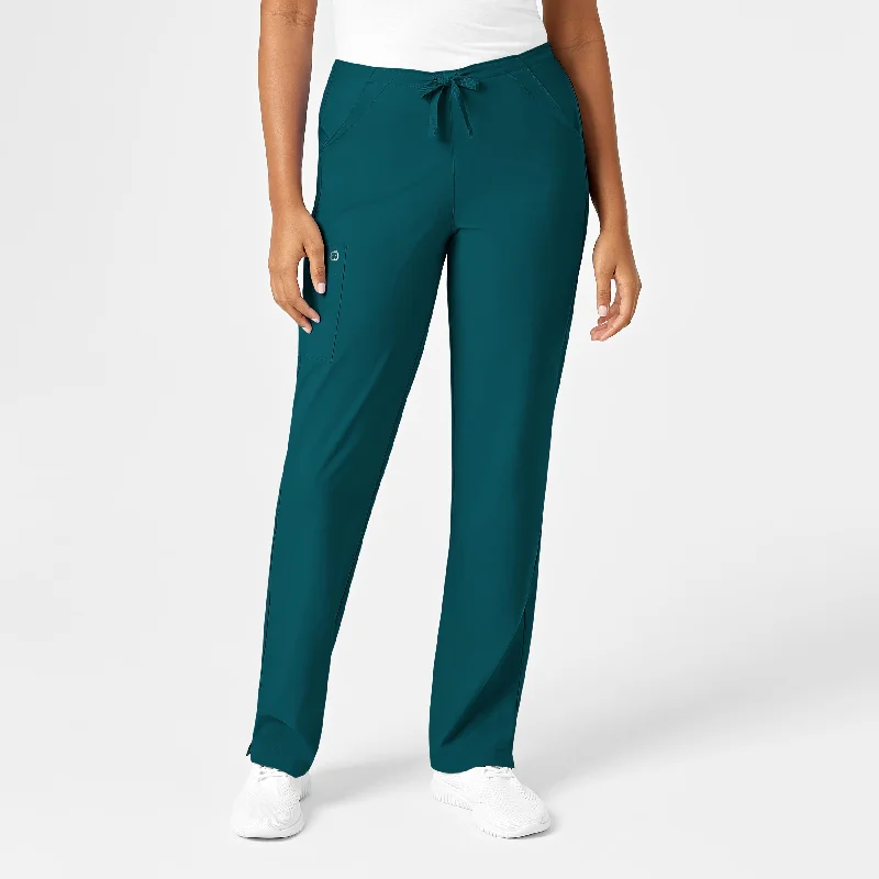 W123 Women's Drawstring Scrub Pant - Caribbean