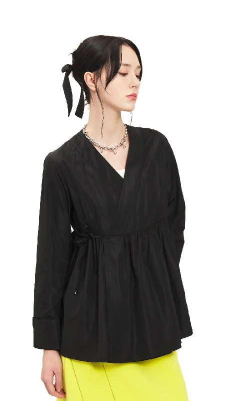 Long Shirt With Irregular Front