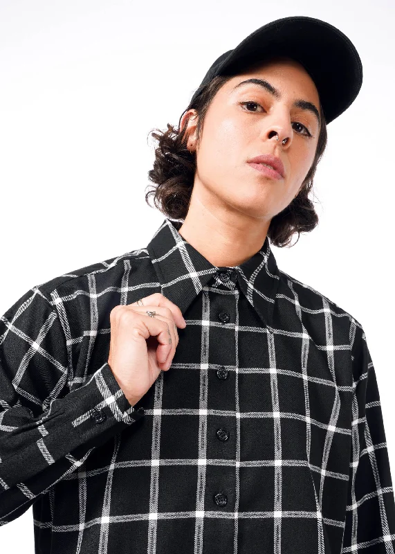 The Essential Flannel Long Sleeve Cropped Button Up