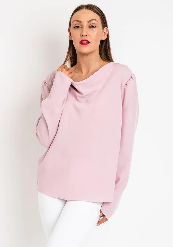 Via Veneto Puff Shoulder Top, Blush