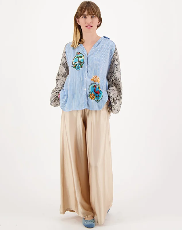 Annie Wide Leg Sand Pants