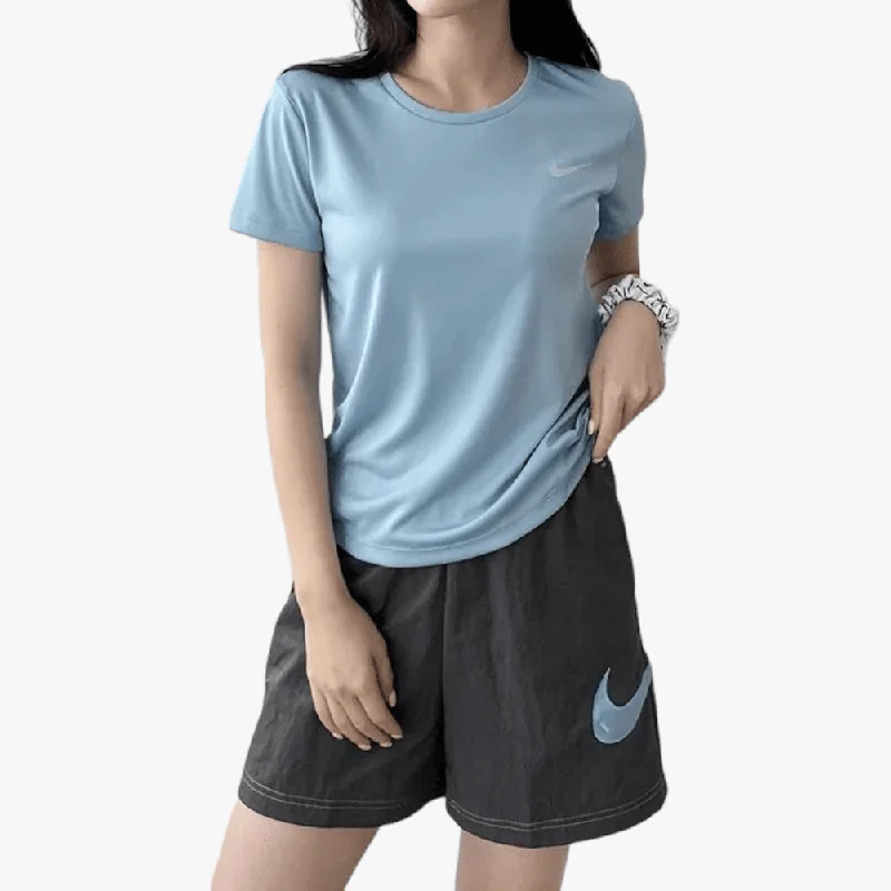 Nike Womens Miler Running Short Sleeve Top Sky Blue