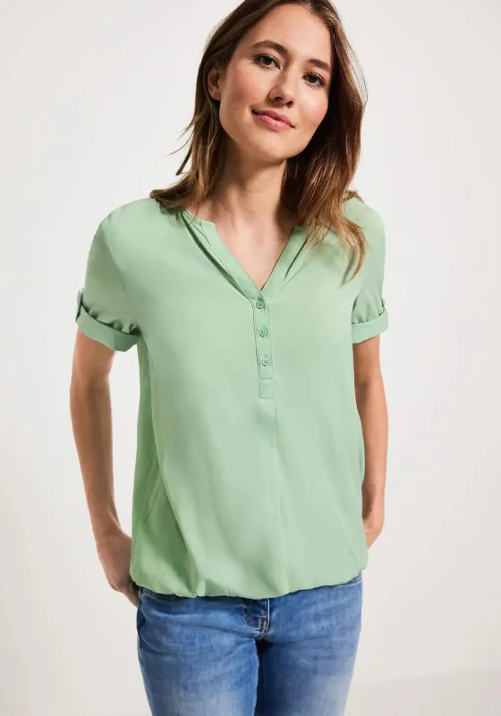 Cecil Short Sleeve Blouse, Sage Green