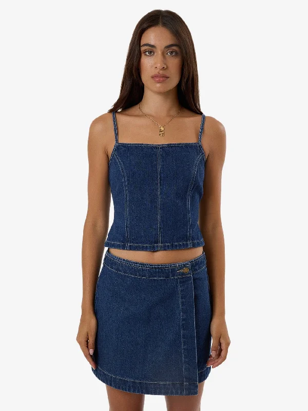 Rory Denim Top - Union Blue