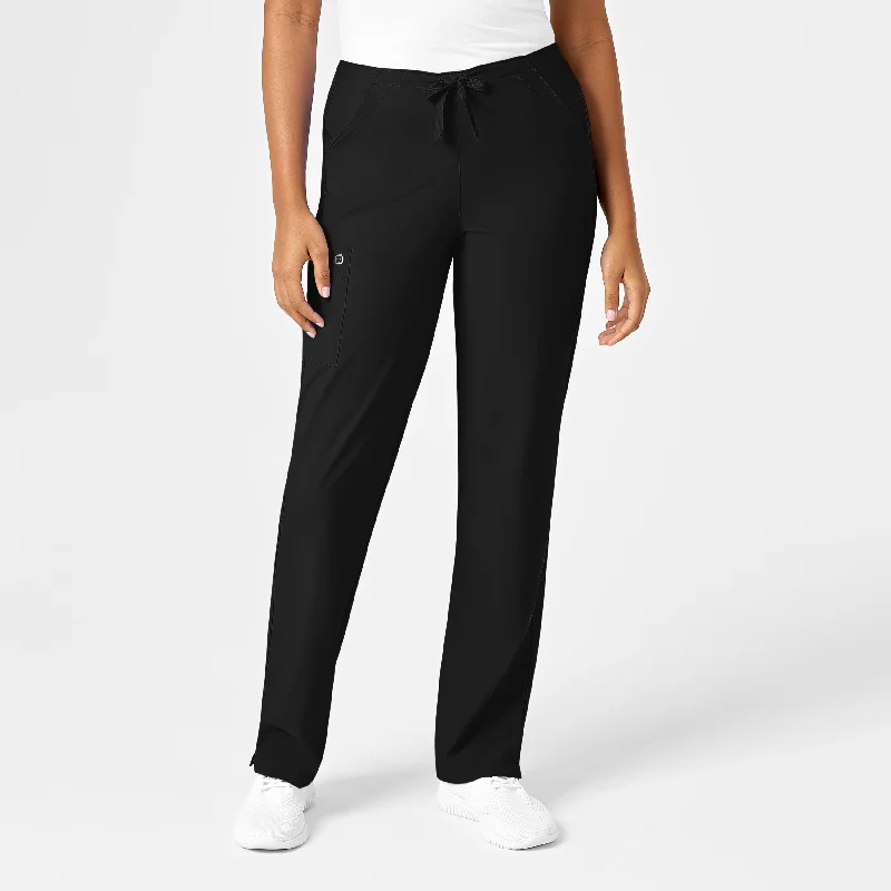 W123 Women's Drawstring Scrub Pant - Black