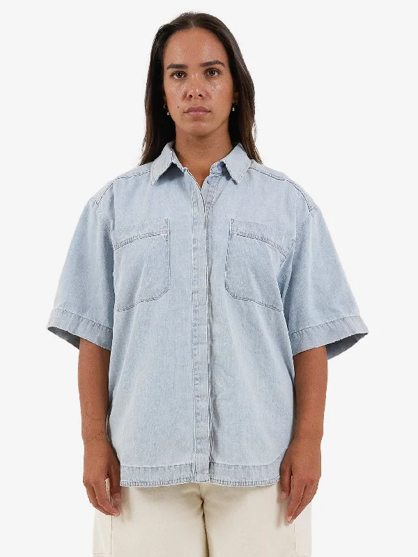 Louise Denim Shirt - Faded Dust Blue