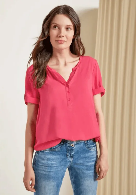 Cecil Button Front Blouse, Pink