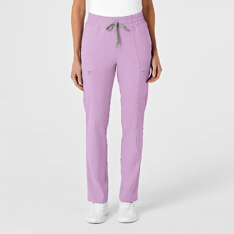 RENEW Women's High Waist Slim Leg Scrub Pant - Violet Tulle