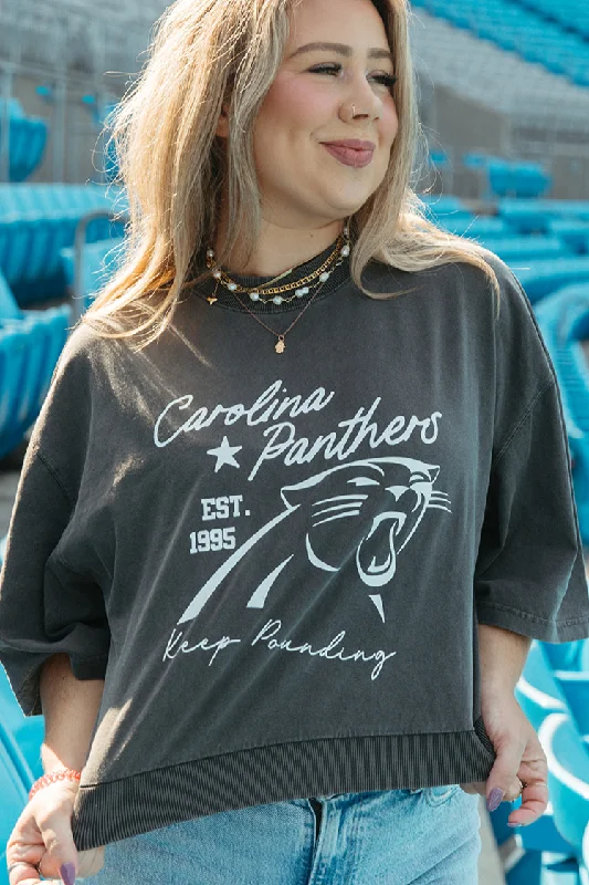 Carolina Panthers Cropped Sweatshirt Tee