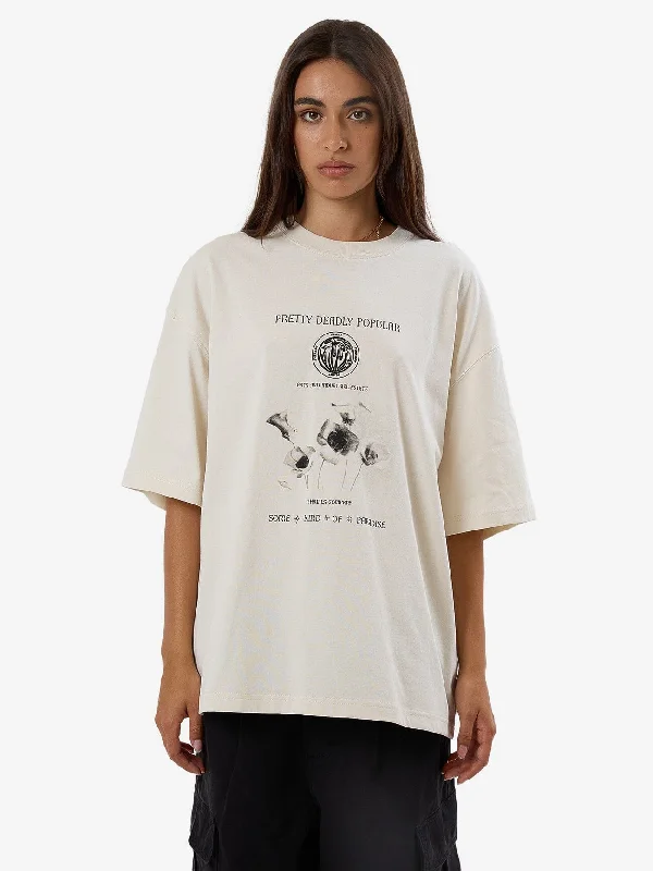 Deadly Posy Oversized Tee - Heritage White