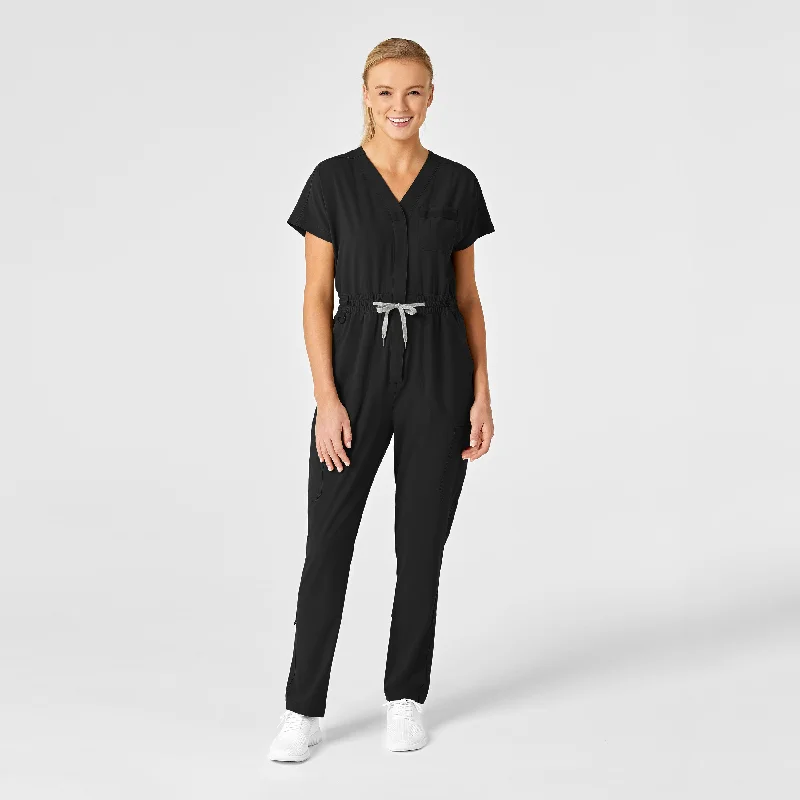 RENEW Women's Zip Front Jumpsuit - Black