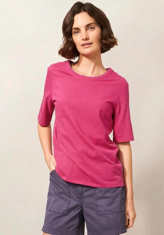 White Stuff Annabel Fairtrade Cotton T-Shirt, Bright Pink