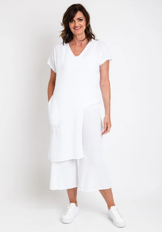 One Life Oona Asymmetric Hem Top, Snow White