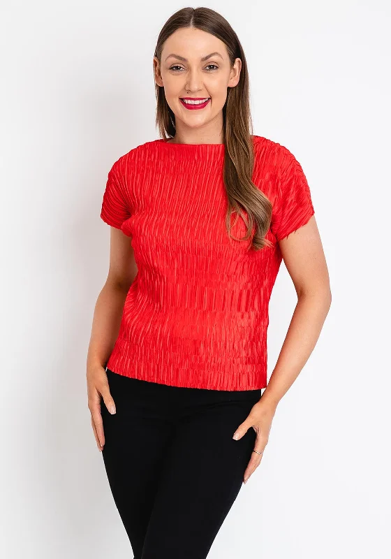 Serafina Collection Crepe Top, Red