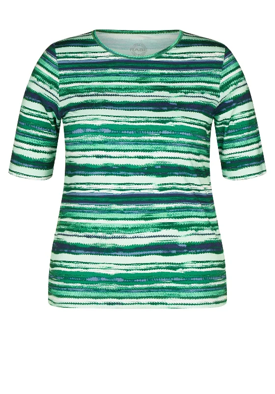 Rabe Round Neck Print Top, Green