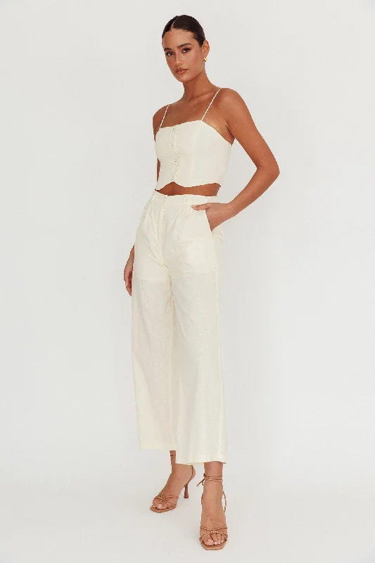 Breathless Wide Leg Pant Oat