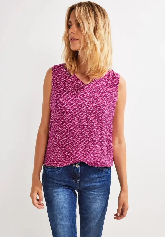 Cecil Minimal Print Blouse, Cool Pink