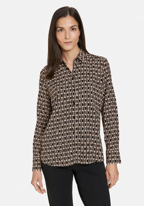 Gerry Weber Chain-link Print Shirt, Black