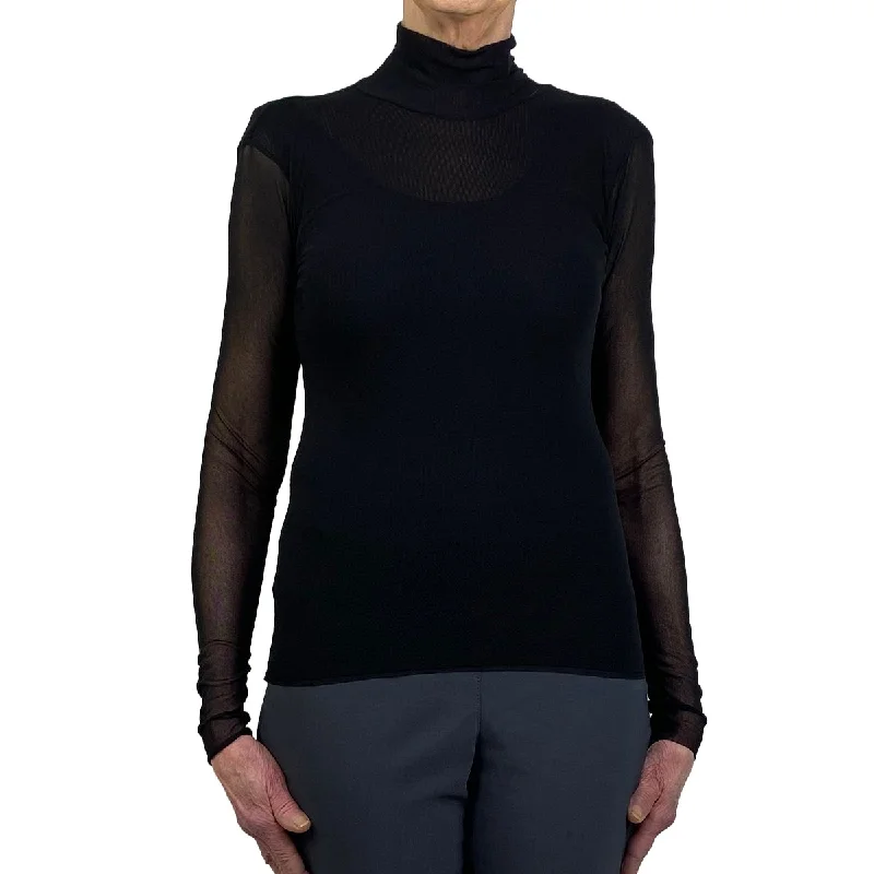 MESH TURTLENECK TOP