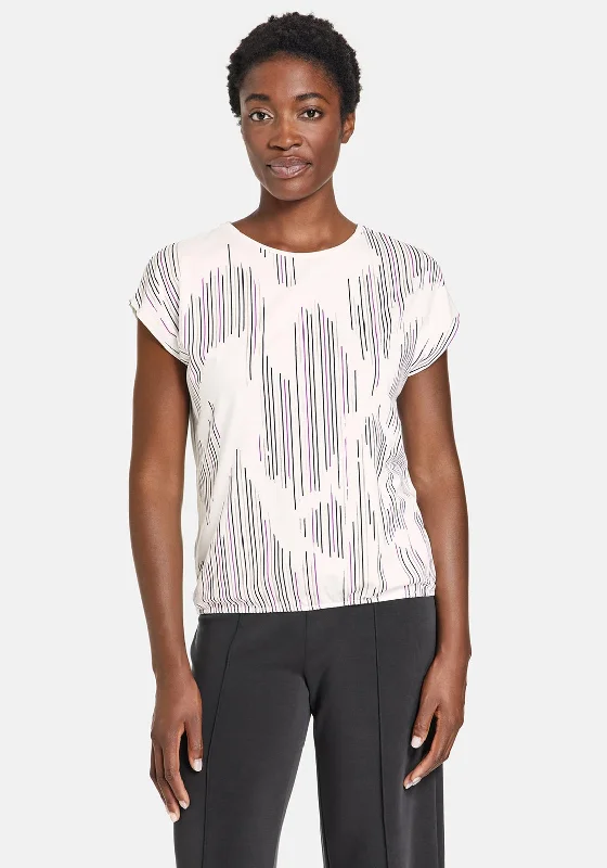 Gerry Weber Stripe Print Top, White