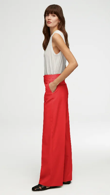 Wide Leg Trouser in Seasonless Wool | Poppy