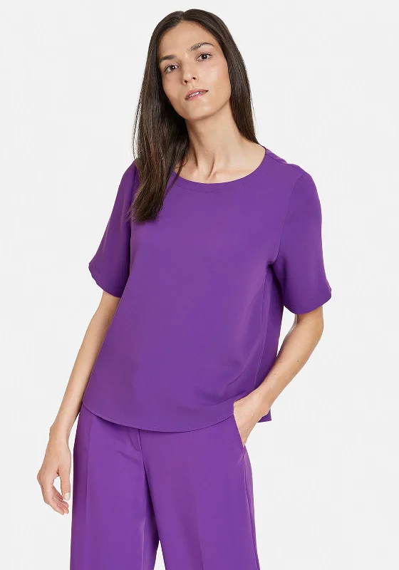 Gerry Weber Round Neck Top, Purple