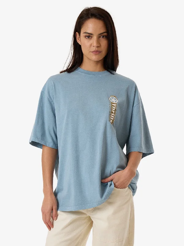 Gazed Oversized Tee - Stone Blue