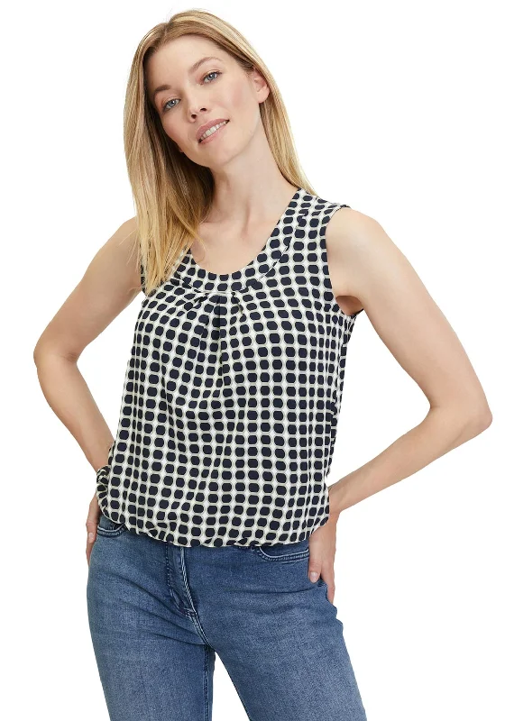 Betty Barclay Polka Dot Round Neck Top, Multi