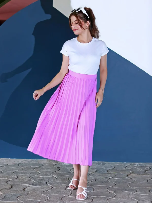 Pleated Midi Skirt